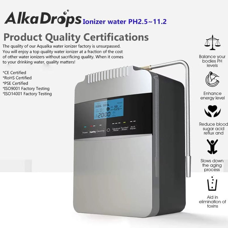 Hight Quality 12000L Water Ionizer Purifier Machine Generator ORP-850 PH2.5-11.2 Alkaline Acid Water Instant Heating Filter