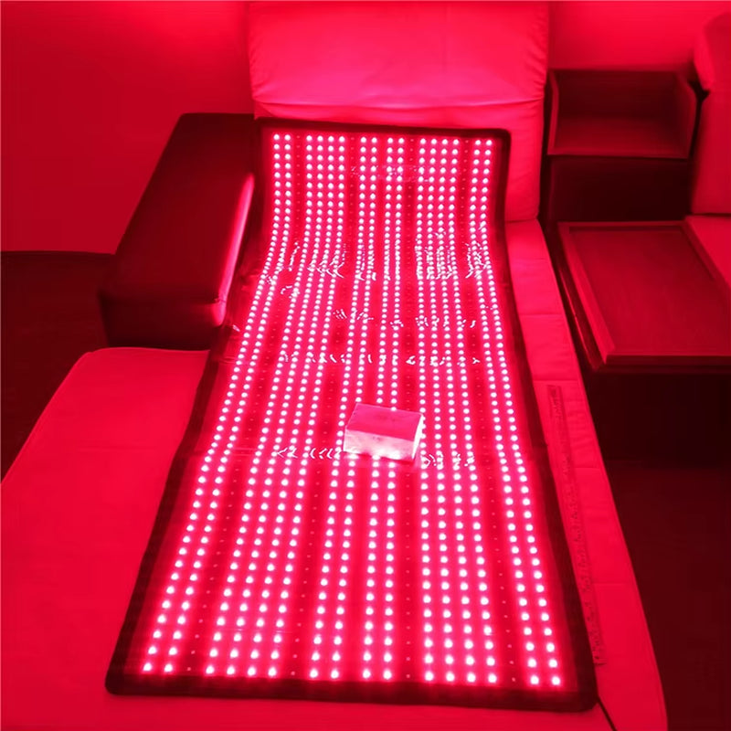 Home Use Full Body Sport Exercise Yoga Mat 660/850Nm Infrared Red Light Therapy Blanket 1260 Leds for Pain Relief Weight Loss