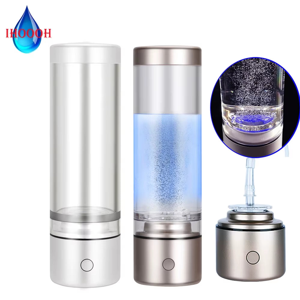 Hydrogen Rich Water Generator Bottle Japan Nano H2 Cup Black Gold Ionic Alkaline anti Aging Ionizer Hydrogen Respiratory