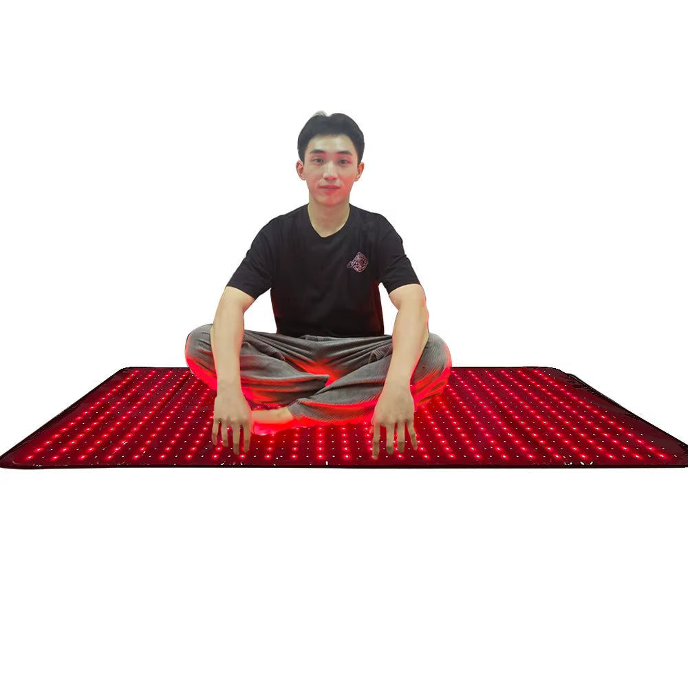 Low EMF Large Red Light Therapy Back Yoga Sauna Blanket Belt Full Body Pain Relief Home Salon Use Heating Infrared Therapy Mat